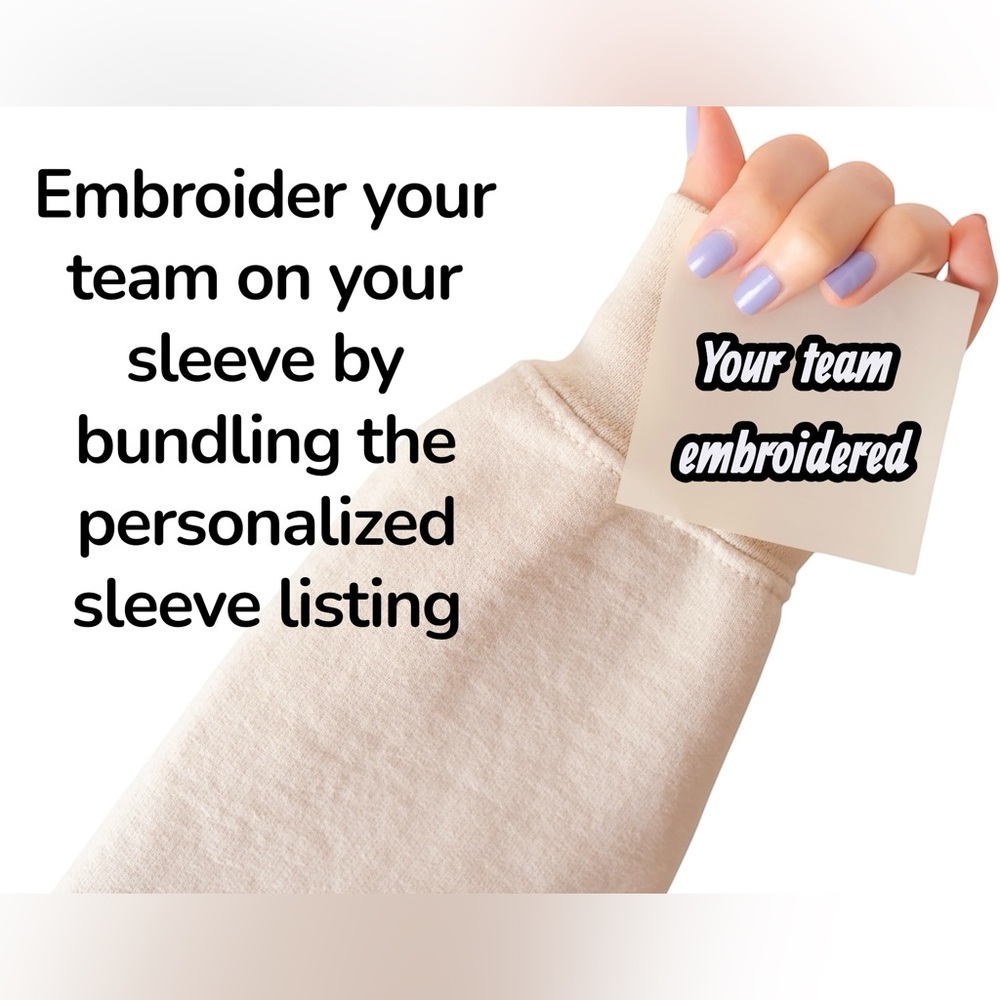 Embroider your team to the sleeve of your choice